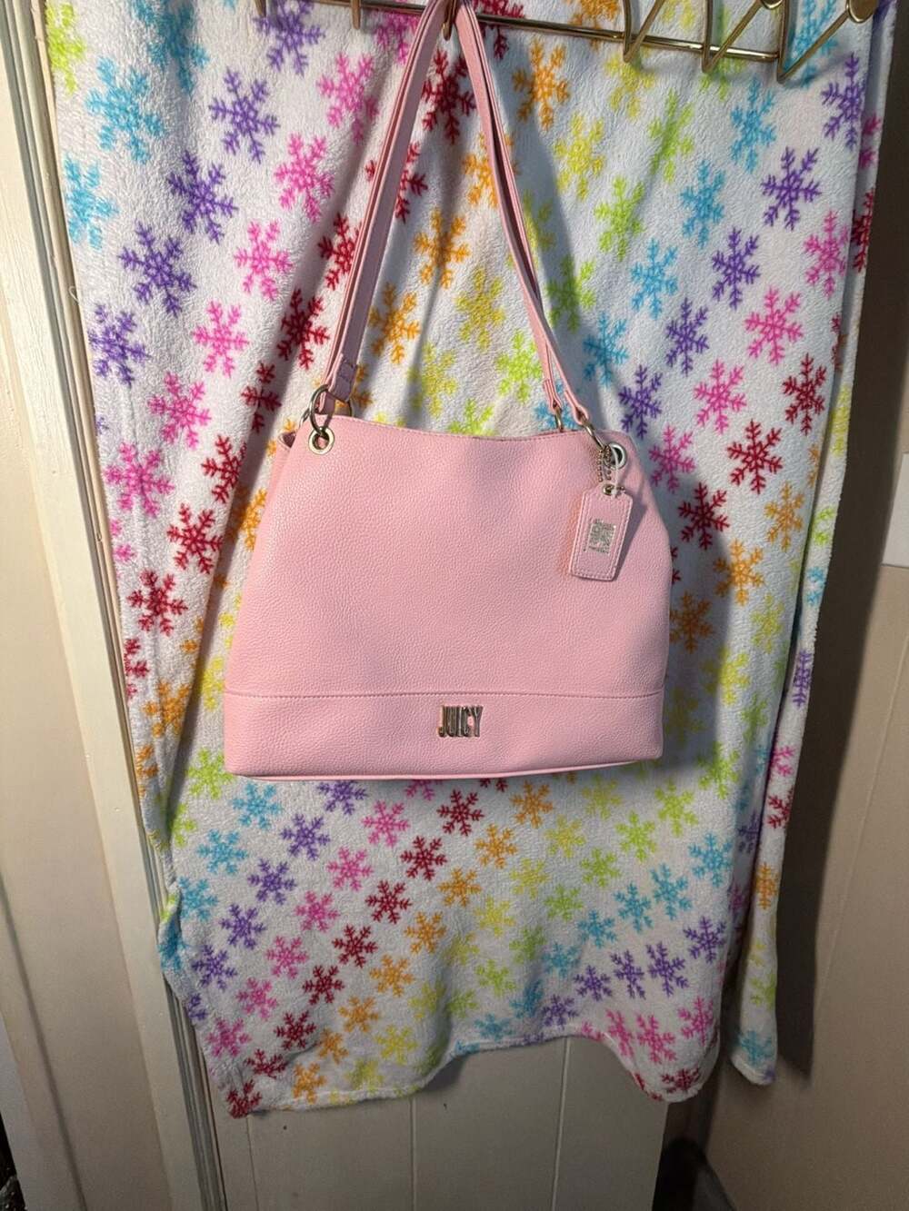Juicy Couture Faux Leather Pink Shoulder Bag